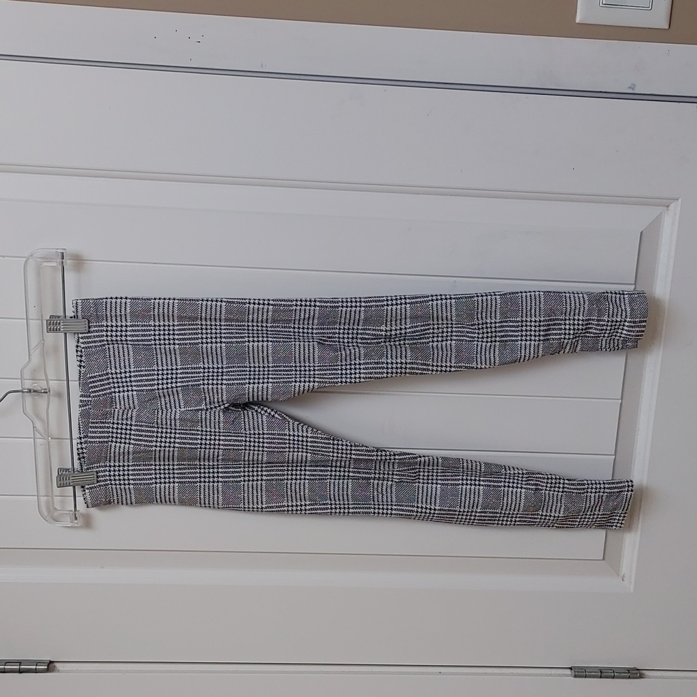 GEORGE girls stretchy leggins school pants plaid pattern size M 7/8